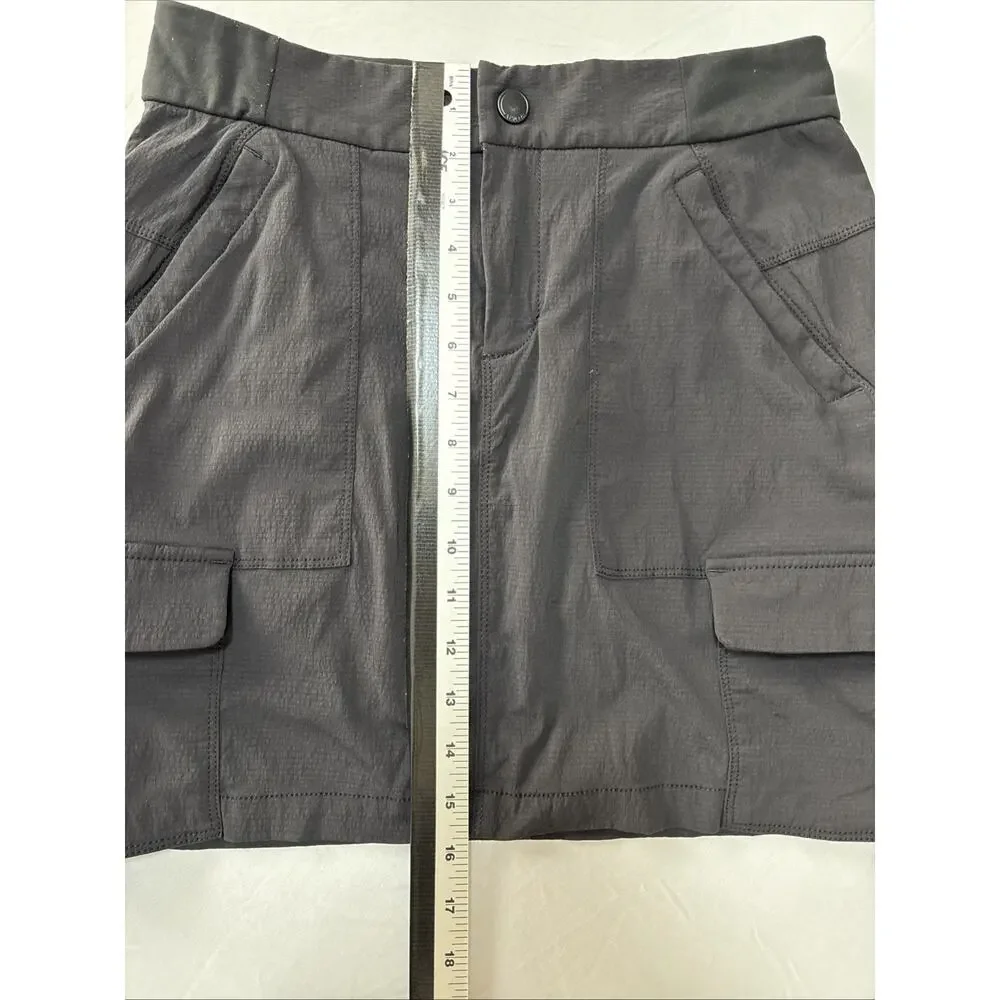 Athleta Women’s 6 Black Trekkie‎ 2.0 Cargo Hiking Skort Skirt Pockets Athleisure